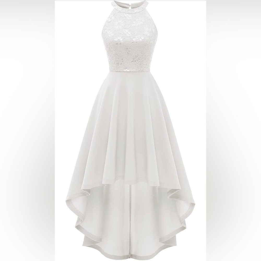 Bbonlinedress Women High Low Halter Cocktail Party Bridesmaid Dress A-line - Picture 7 of 7